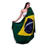 Saída De Banho Canga Praia Bandeira Do Brasil Toalha Verão
