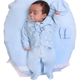 Saída De Maternidade Bebê Menino Marinheiro Azul