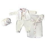 Saída De Maternidade Menina Penélope Casaco Plush Palha Com Porta Bebê Saco De Dormir