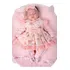 Saida De Maternidade Menina Salmão Floral 05 Peças Pompom