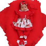 Saída De Maternidade Para Bebê Menina Luxo Encanto Floral