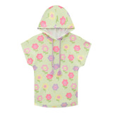 Saída De Praia Infantil Candy Plush Atoalhado Flores Kukiê