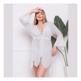 Saída De Praia Kimono De Amarra Linda Verão