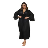 Saída De Praia Longa Vestido Canga Manga Kimono Plus Size