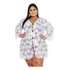 Saída De Praia Midi Com Botões Plus Size Do Tam 46 Ao 60