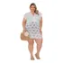 Saída De Praia Plus Size Cordão Arrastão Tam 46 Ao 60.