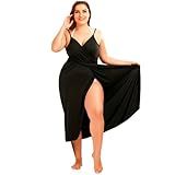 Saída De Praia Vira Vestido Canga Plus Size E Slim (g (tam 40-42), Preta)