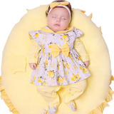 Saída Maternidade Bebê Conjunto Menina Delicada Ayla Floral