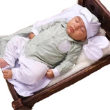 Saída Maternidade Menino Noah Verde Caribe 5 Peças Conjunto