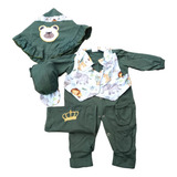 Saida Maternidade Verde Menino Roupinha Bebe