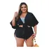 Saída Praia Conjunto Camisão Manga Curta + Short - Plus Size