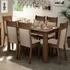Sala De Jantar Madesa Jaíne Mesa Tampo De Madeira 6 Cadeiras Cor Rustic Crema Pérola 044905zxtper