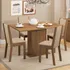 Sala De Jantar Madesa Talita Mesa Tampo Madeira 4 Cadeiras Cor Rustic/crema/pérola Desenho Do Tecido Das Cadeiras Liso