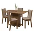 Sala De Jantar Mesa Tampo Madeira 4 Cadeiras Tina Madesa Rb Cor Bege Desenho Do Tecido Das Cadeiras Liso Mdja0401637qbe