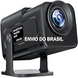 Salange Projetor HY320 FHD 1080P Nativo 4K 12 000 LUX Android 11 WiFi 6 BT 5 2 Rotativo 180 Auto Correccao Trapezoide Mini Projetor Portatil Para Celular TV Stick PC EU Plug