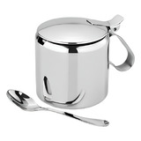 Saleiro Açucareiro Inox C Colher Cozinha Armazenamento