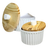 Saleiro E Açucareiro Branco Em Porcelana Conjunto