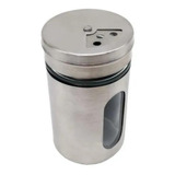 Saleiro Porta Pimenta Condimentos Temperos Visor Vidro Inox