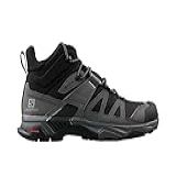 Salomon Botas De Caminhada Masculinas X Ultra 4 Mid Gore Tex Preto ímã Azul Pérola 7 5