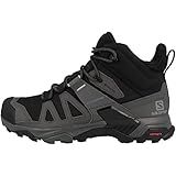 Salomon X Ultra 4 Mid Gore Tex Botas De Caminhada Masculinas Preto ímã Azul Pérola 11 5 Wide