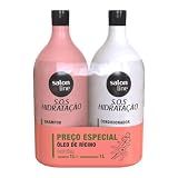 Salon Line, Kit Shampoo E Condicionador, Sos Hidratação, óleo De Rícino, Vegano - Cabelos Lisos, Ondulados, Cacheados E Crespos, 1 L Cada