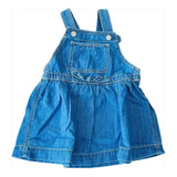 Salopete Infantil Jeans Gap Azul C/ Detalhes Laço Promoção