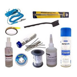Salva Chip Malha Fluxo Solda Kapton Pulseira Escova Pinça