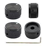 Samherome Botão De Controle De Potenciômetro De Liga De Alumínio- Botão De Volume De Metal Universal Para Guitarra-baixo-teclado-AMPS-pré-amplificadores-equipamentos De áudio- Botão De Baixo De 6 Mm