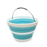 SAMMART Balde De Plástico Dobrável De 10 L 2 64 Galões Banheira Redonda Dobrável Balde De água Portátil Para Pesca Pote De água Externo Que Economiza Espaço Tamanho 31 Cm De