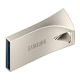 Samsung Flash Drive Usb Bar Plus 3.1, 128 Gb, 400 Mb/s, Invólucro De Metal Resistente, Expansão De Armazenamento Para Fotos, Vídeos, Música, Arquivos, Muf-128be3/am, Prata Champanhe