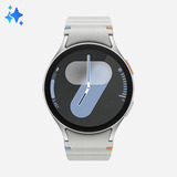 Samsung Galaxy Watch7 Smartwatch 44mm Lte Galaxy Ai Caixa Prata Pulseira Prata Bisel Prata Desenho Da Pulseira Na