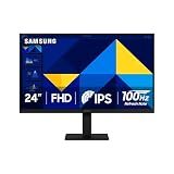 SAMSUNG Monitor Essencial De 24 Polegadas -S30GD- Com Painel IPS E Suporte Apenas De Inclinação- Taxa De Atualização De 100 Hz- Design Ergonômico- Cuidados Oftalmológicos Avançados- Modo De Jogo-