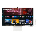 Samsung Smart Monitor M8 32 4k, Tela Plana, 60hz, 4ms, Hdmi, Usb-c, Smart Hub, Gaming Hub, Airplay