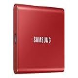 Samsung Ssd Portátil T7-500 Gb - Ssd Externo Usb 3.2 Gen.2 - Vermelho Metálico (mu-pc500r/ww)