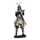 Samurai Guerreiro Medieval Resina Espada Estatueta