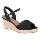 Sandália Anabela Beira Rio Ultra Conforto Feminino Fivela