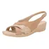 Sandália Feminina Anabela 2472405 Comfortflex Cor Caqui - 01 Liso Tamanho 39 Br