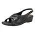 Sandália Feminina Anabela 2472405 Comfortflex Cor Preto - 07 Liso Tamanho 38 Br