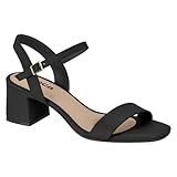 Sandalia Feminina Moleca Salto Bloco Tira Napa Preto 36
