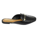 Sandalia Feminina Mule Confort Bico Quadrado