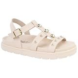 Sandália Feminina Papete Flatform Birk Tratorada Com Bolinhas- Versátil E Confortável -Off White- BR- Adulto- Numérico- 37-