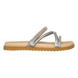 Sandalia Feminina Papete Strass