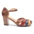 Sandalia Feminina Retro Couro Legitimo Salto Bloco 6 5cm