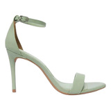 Sandalia Feminina Santa Lolla Tiras Couro Nobre Salto Verde