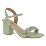 Sandalia Feminina Social Strass