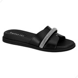Sandalia Feminina Tamanco Flat Brilho Conforto Beira Rio