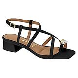 Sandália Feminina Vizzano Com Salto - Elegante- Confortável E Moderna - 34 Ref- 6454-123
