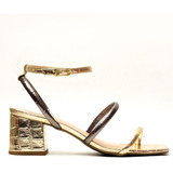 Sandalia Ouro Linda Confortavel