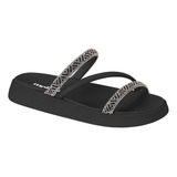 Sandália Papete Chinelo Birken Feminina Moleca Tira Strass