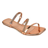 Sandalia Rasteira Feminina Rasteirinha Flat Casual Elegante